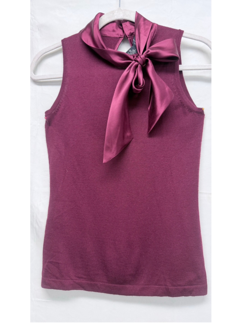 Women's Banana Republic Silk Cashmere Sleeveless Blouse Burgundy Size S